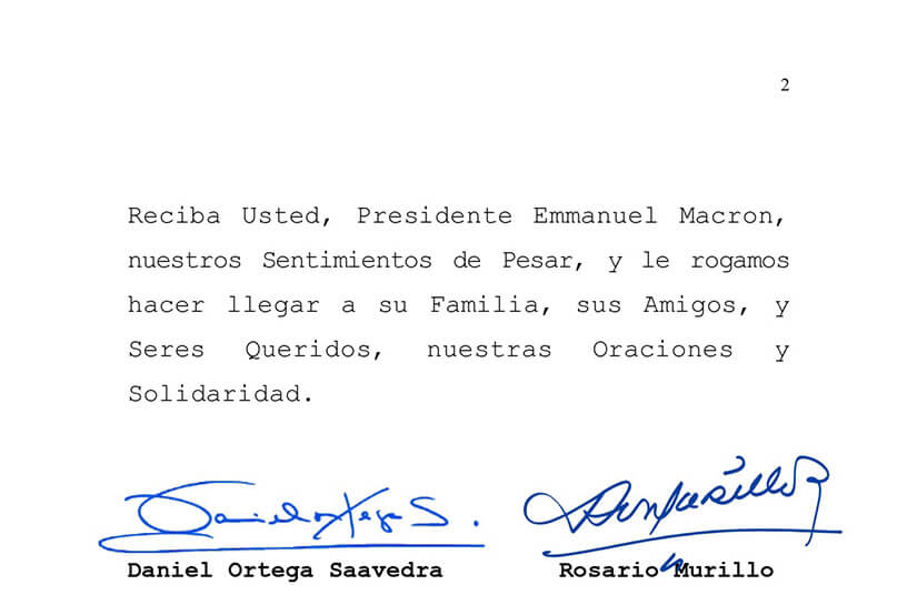 mensaje-gobierno-de-nicaragua-a francia-por-muerte-jacques-chirac